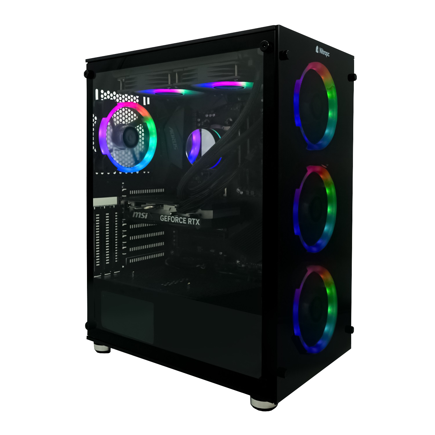 PC Gaming Nitropc Extremo Bronze Plus v2 - AMD Ryzen 7 5800X, RTX 4060 8GB, RAM 32GB, M.2 2TB, Windows 11 - 1